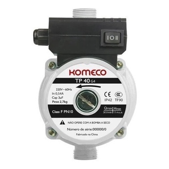 MINIBOMBA DE AGUA TP40 G4 127V 60HZ KOMECO