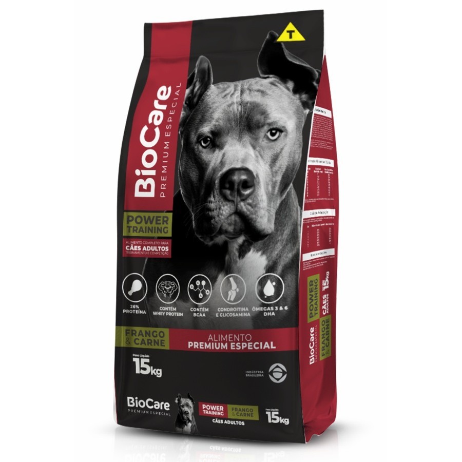 Ração BioCare Premium Especial – Power Training – Frango E Carne 15kg