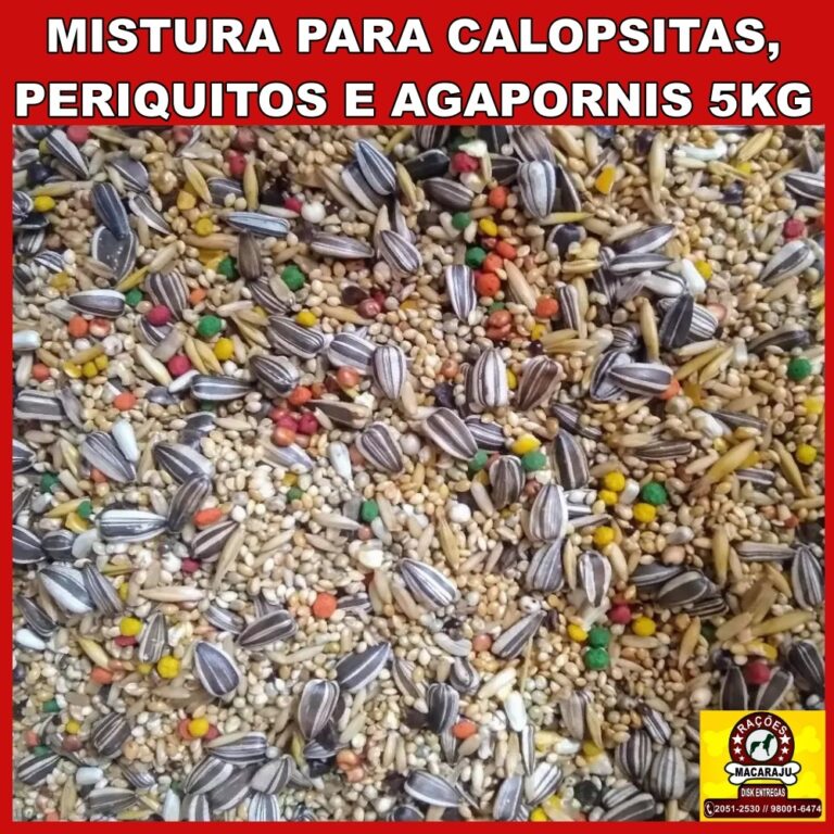 5KG MISTURA PARA CALOPSITAS , PERIQUITOS E AGAPORN