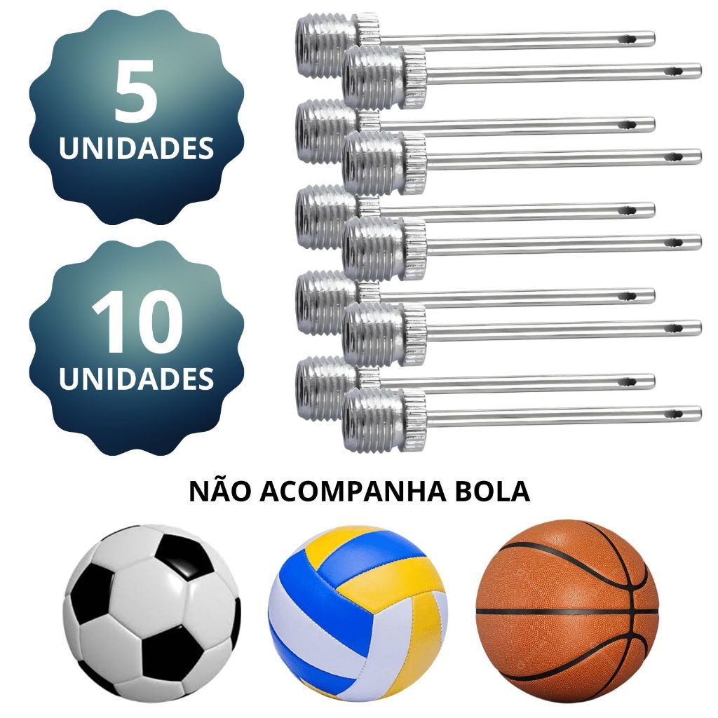 Bicos para encher bola futebol voley basquete agulha