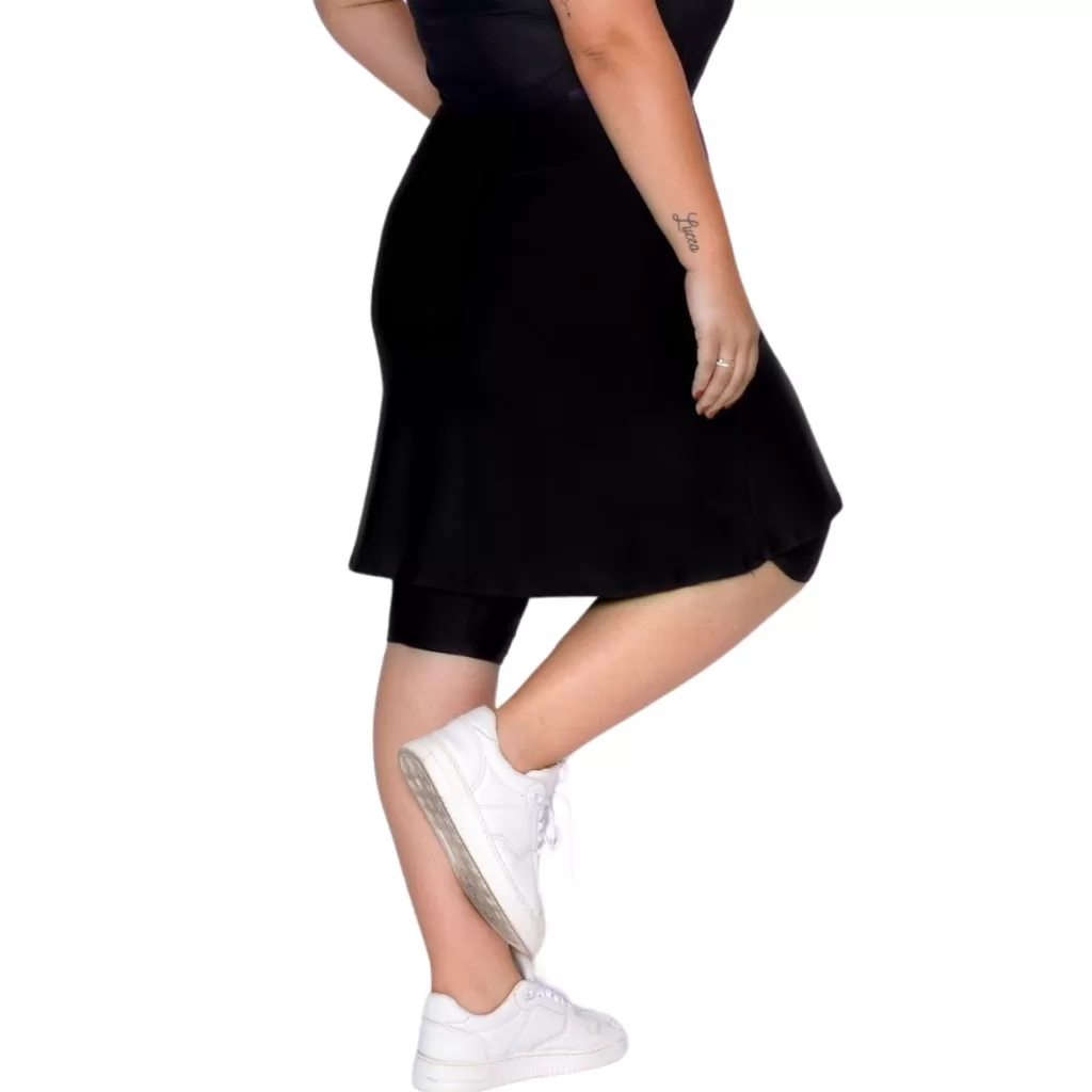Short Saia Moda Fitness Evangélica Plus Size Corrida Academia