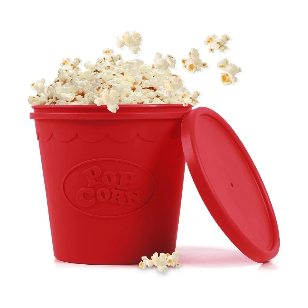 Pipoqueira Para Micro-ondas Sem Óleo Balde Pipoca Silicone Com Tampa saudável sem BPA