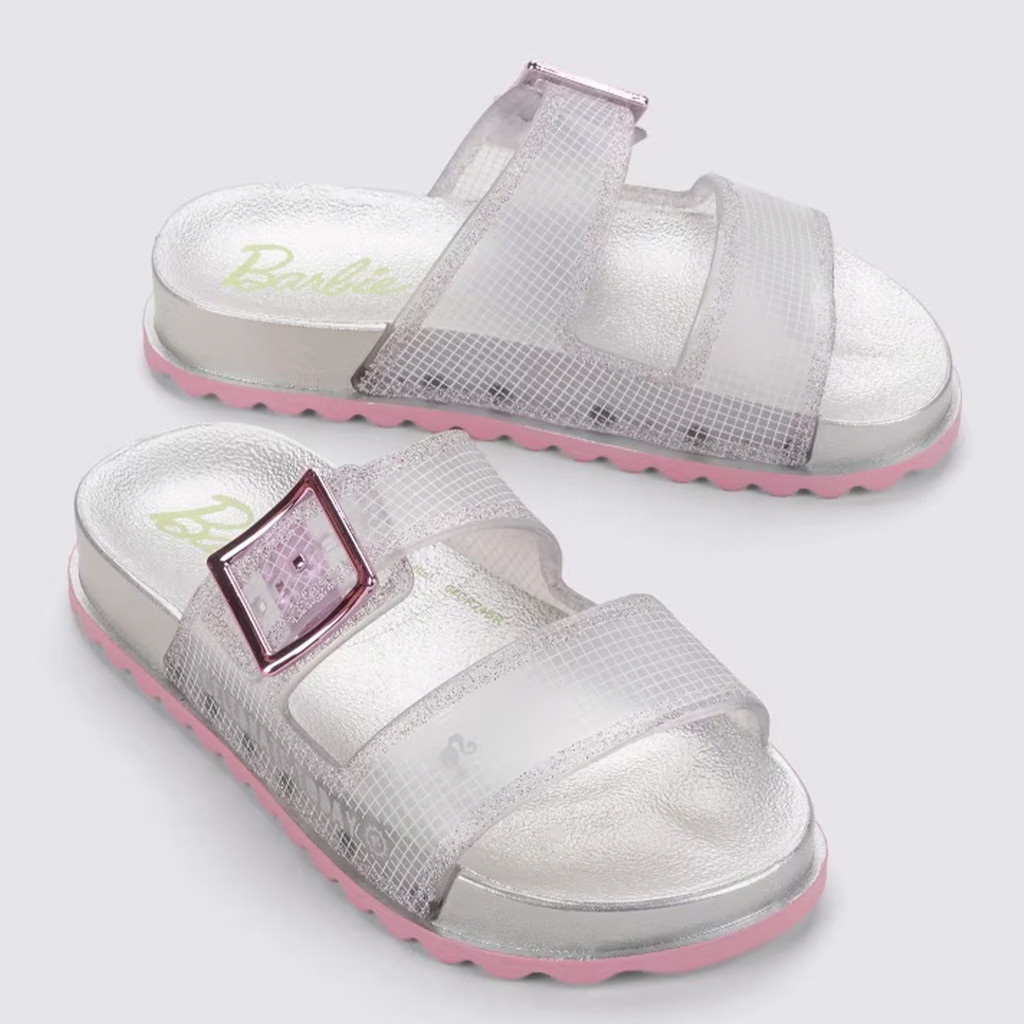 CHINELO BARBIE LOGOMANIA 22899 PRATA