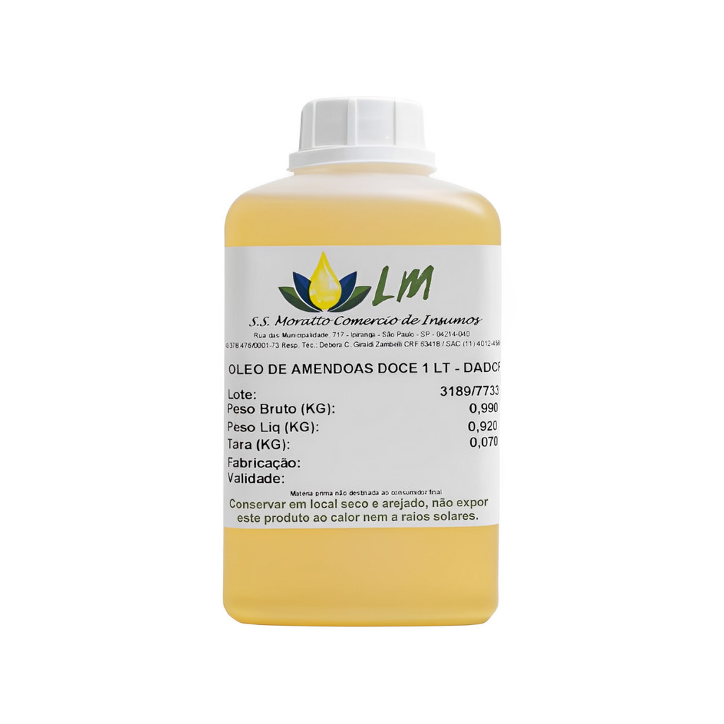 ÓLEO VEGETAL 100% NATURAL DISTRIOL AMÊNDOA DOCE 1L