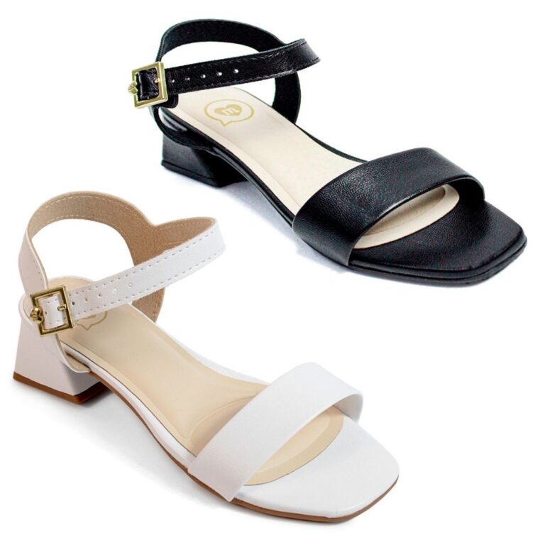 Sandália Molekinha Infantil Menina Salto Fivela 2