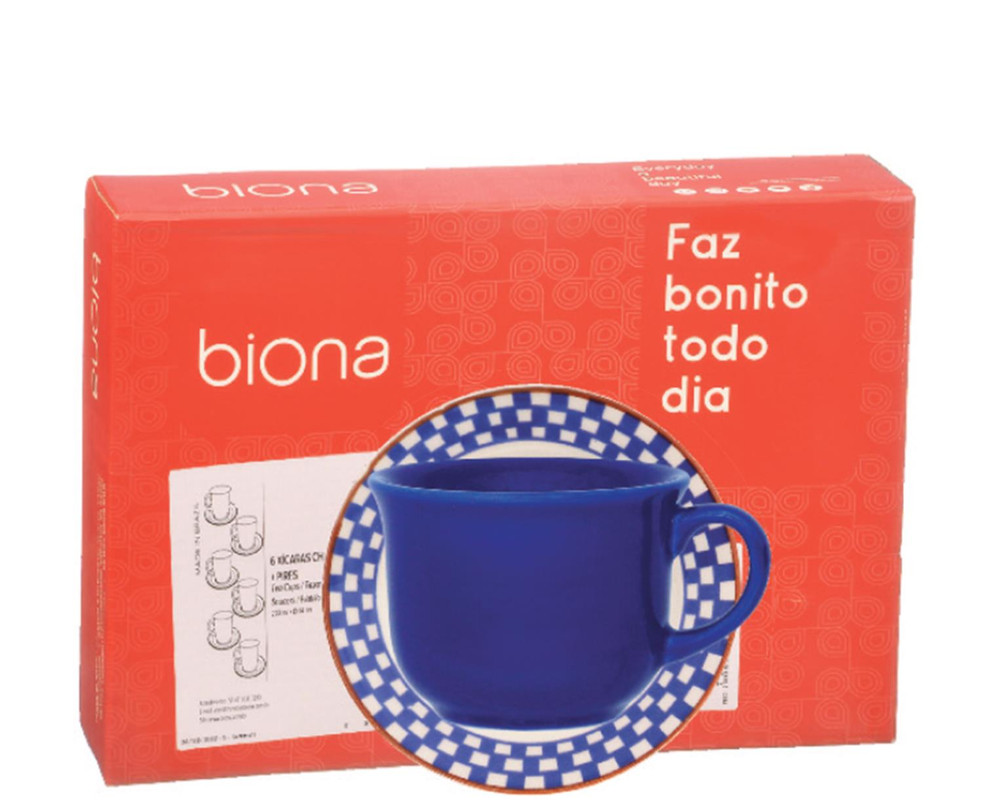 DONNA JARDIM DE CEREJAS CJ XICARA CHA C/ PIRES 12 PCS