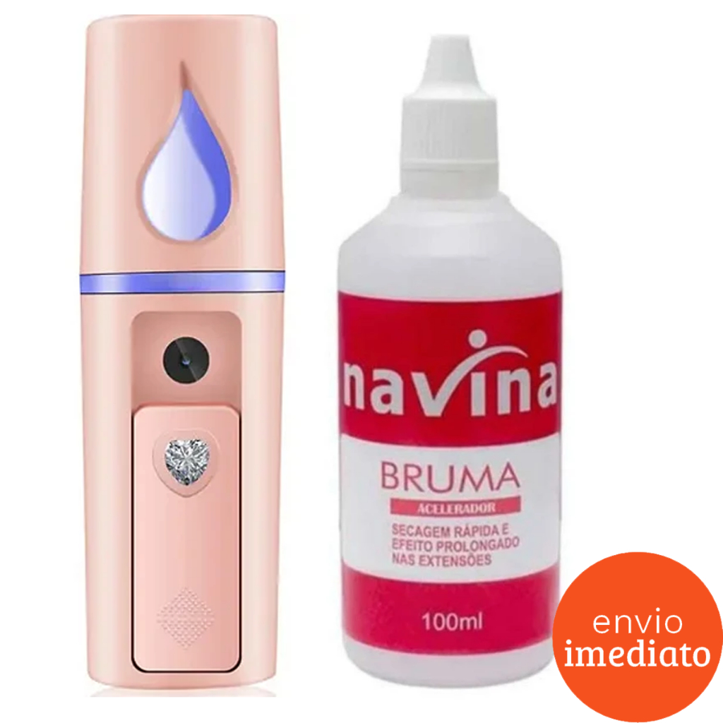 Kit NanoVaporizador Mister + Bruma Navina Alongamento de Cilios Lash