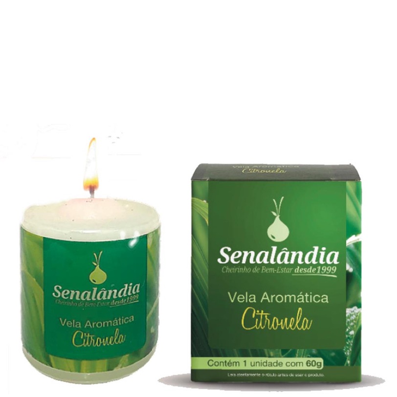 VELA AROMATICA CITRONELA – CAIXA C/ 12 PEÇAS