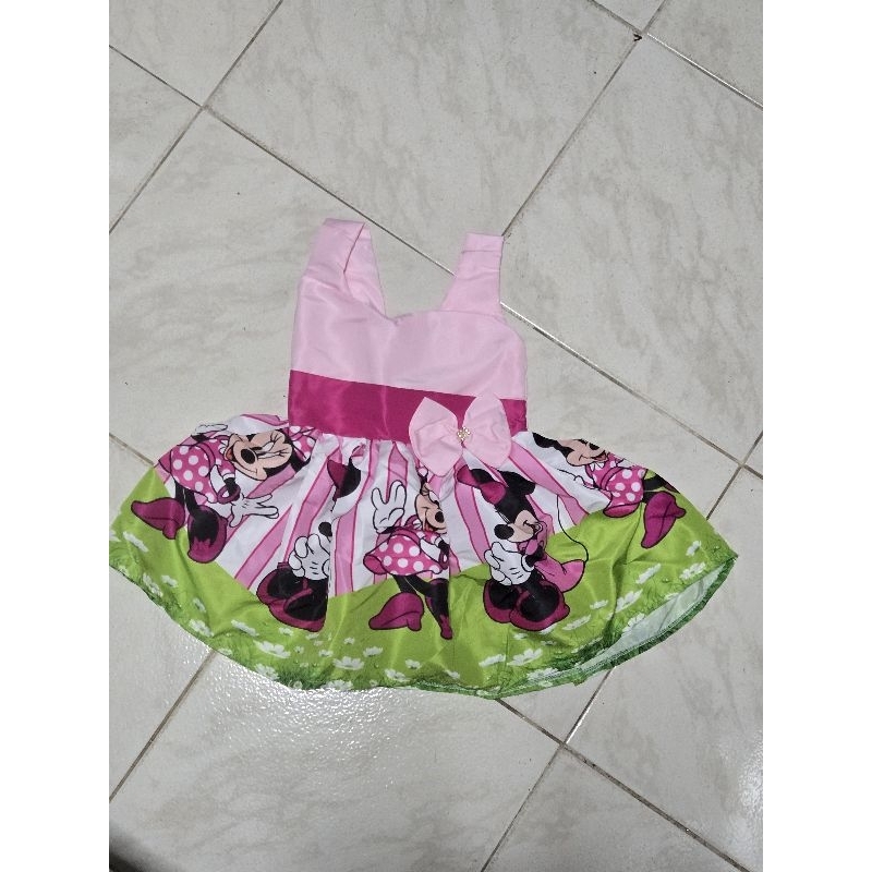 vestido tematico minie rosa veste até 18 meses