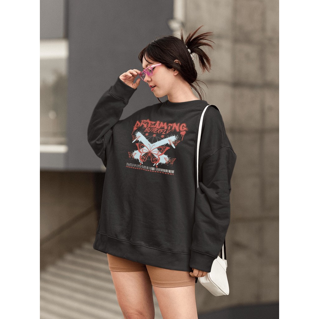 Moletom Blusa de Frio Básico Urbano Feminino Estampado Gola Redonda Confortável 100% Algodão – Dream