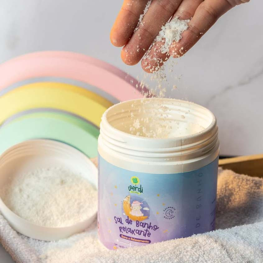 Sal de Banho Lavanda Relaxante com Sal de Magnésio Verdi Natural