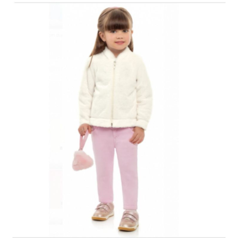 Jaqueta Infantil em pelo Menina  Kamylus Tamanhos 2 ao 6   53646