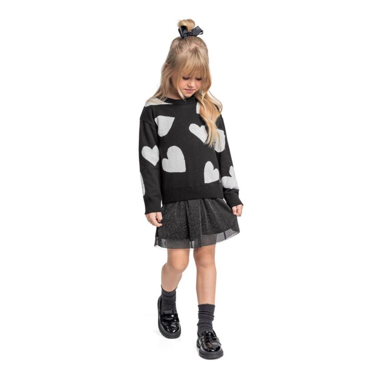 Blusão em Tricô Infantil Menina Quimby