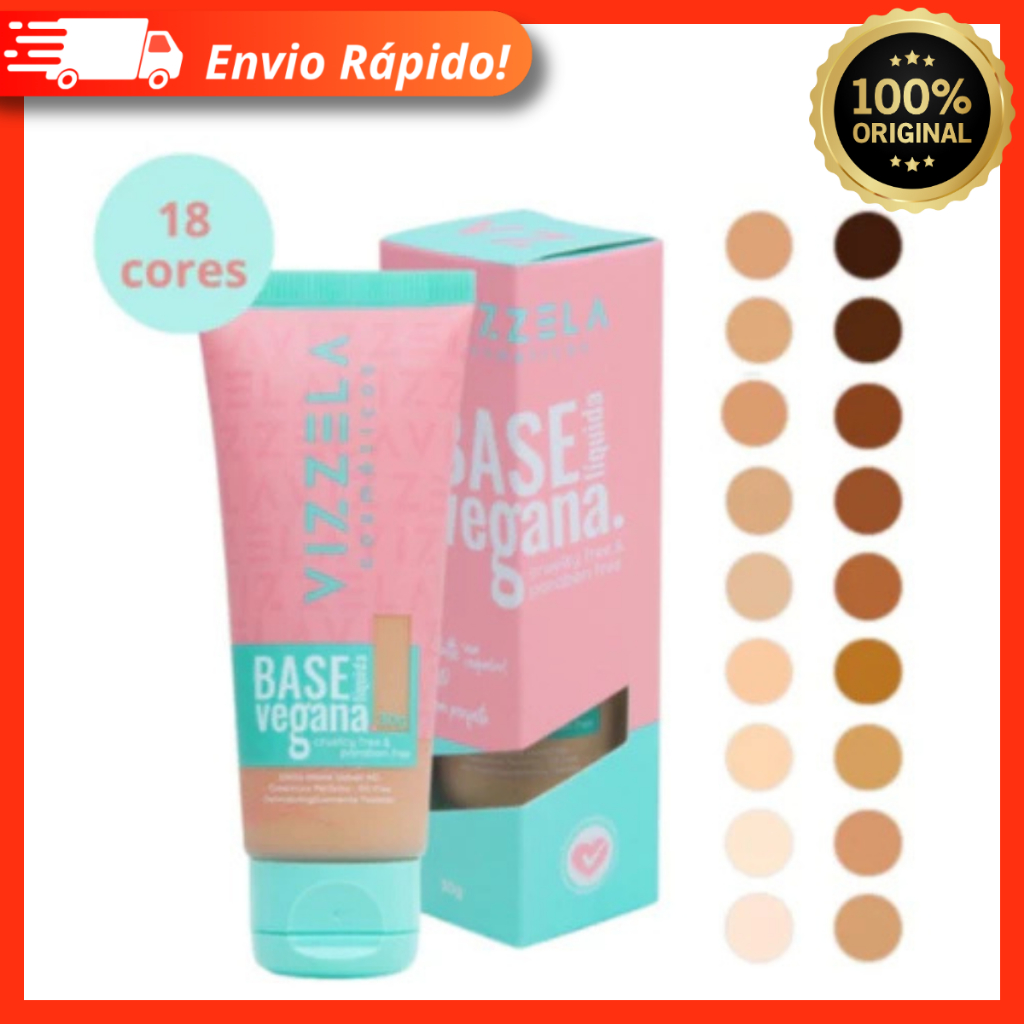 Base Líquida Matte Velvet HD Perfeita 30g Vegana – Vizzela