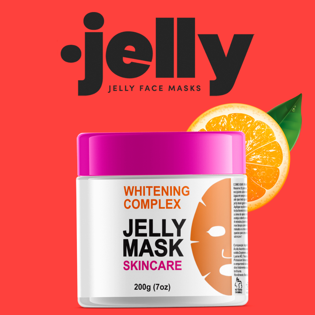 JELLY MASK COM VITAMIN C ROSTO E CORPO PÓS DEPILAÇÃO OU EPILAÇÃO