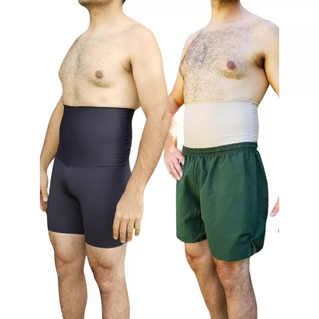 Short Modelador Masculino de Compressão Cintura Alta Redutor de Abdome Original Até Plus Size