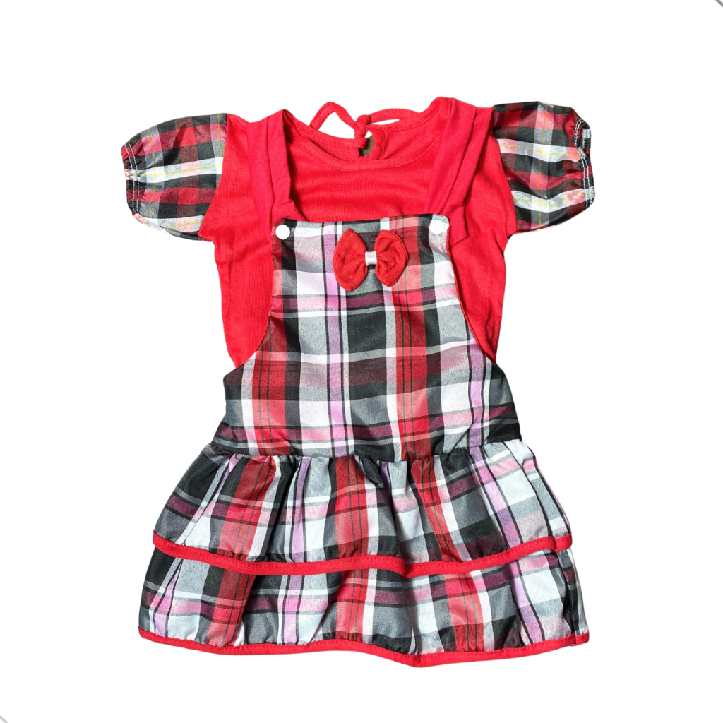 Conjunto Infantil Camiseta + Jardineira Xadrez Moda Festa Junina Menina Bebê Caipira São João