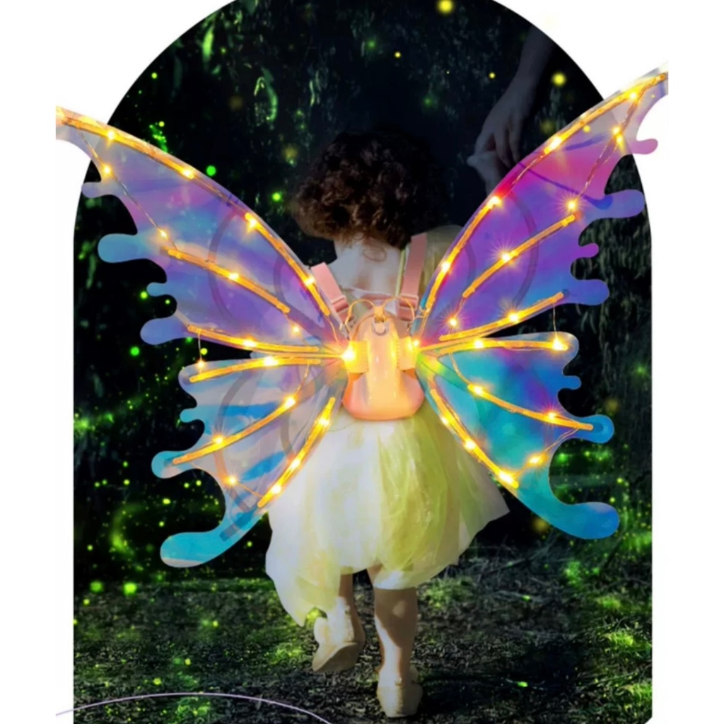 Asa Brilhante de conto de fadaAsas de anjo com luzes led, presentes para Amor