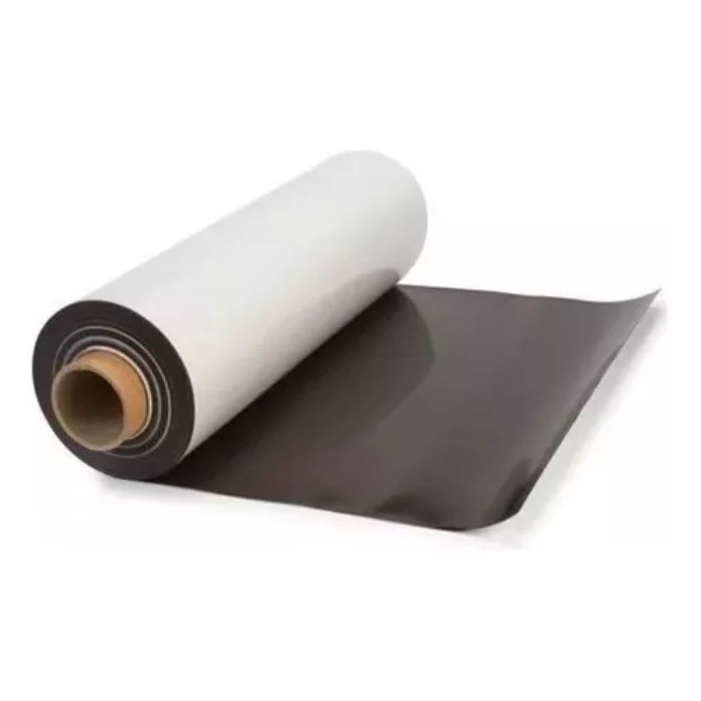 Rolo De Manta Imantada Adesiva Magnética 1 Metro X 30cm 0,3mm Cor Preto