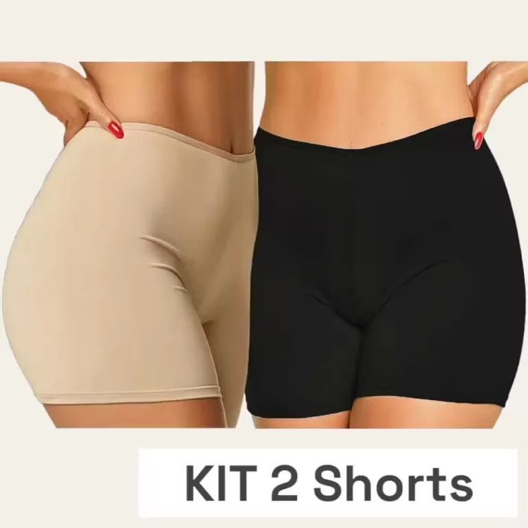 kit 2 short anágua segunda pele super confortáve
