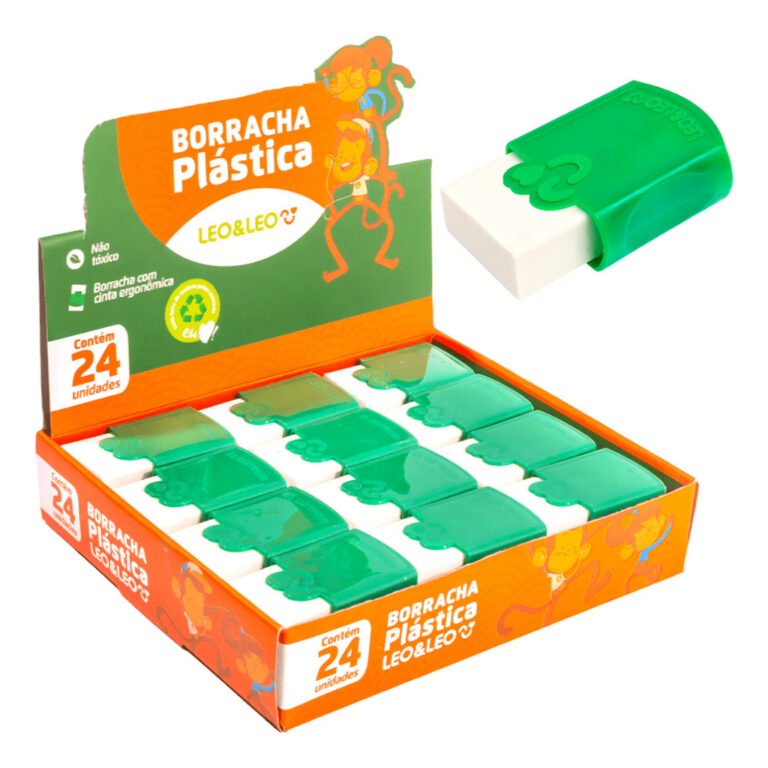 Kit Borracha Plástica Branca Com Capinha LeoEleo 