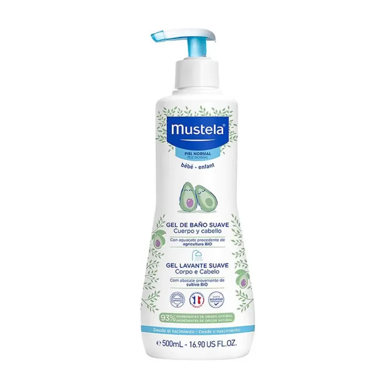 Gel Lavante Suave Mustela Bebê Corpo e Cabelo 500