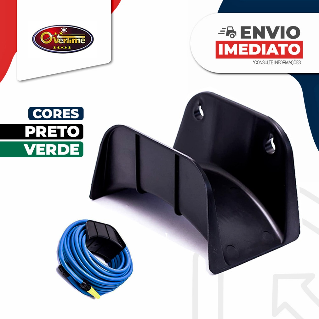Suporte para Mangueira de PVC  Organizador de Parede  Verde ou Preto  Jardim e Garagem