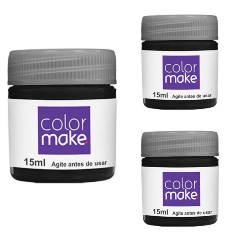 Kit Tinta Liquida Facial Colormake 15ml C/ 3 (pret