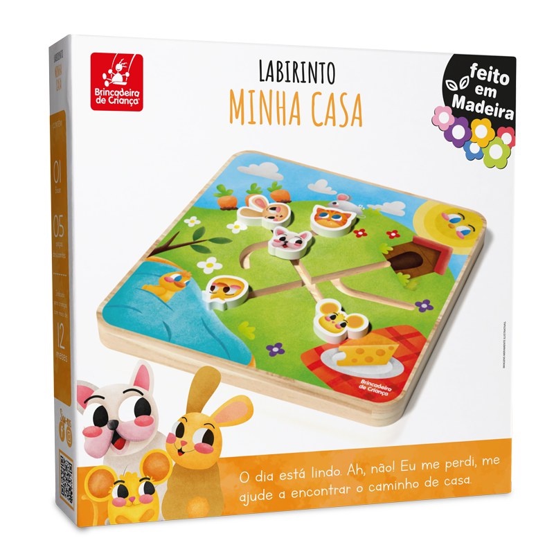 Brinquedo Educativo Infantil Labirinto – Minha Casa – Brincadeira de criança