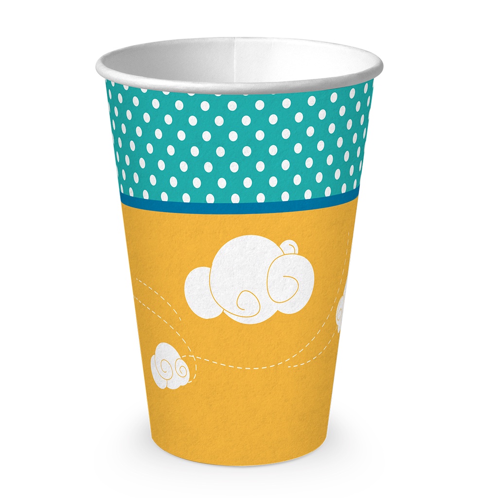 Copo Descartável Papel 180ml Arca de Noé Junco 8und