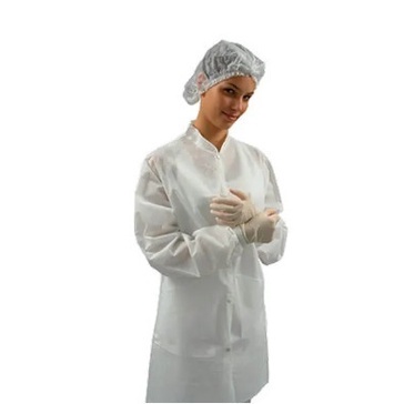 Kit 50 Aventais Jaleco Descartáveis Branco Manga 