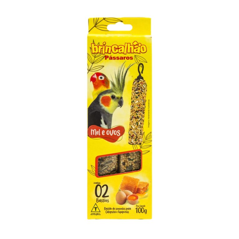 Alimento para Calopsita Bastão Ovos e Mel 100g Br