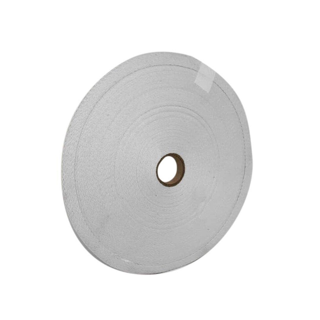 Cadarço Chato Sarjado Branco De Algodão 10mm Com 50 Metros