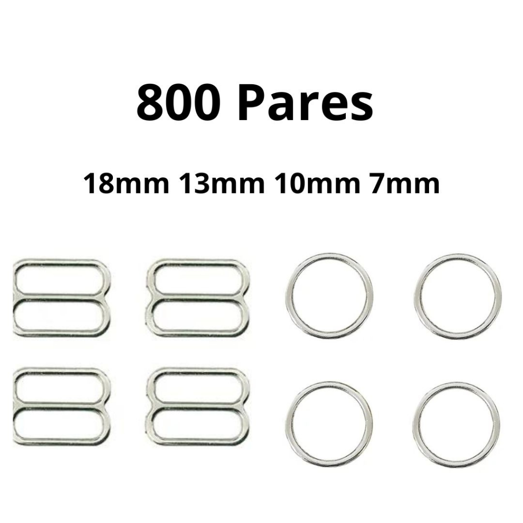 800 Pares De Regulador e Argola de Metal Para Alça de Sutiã .