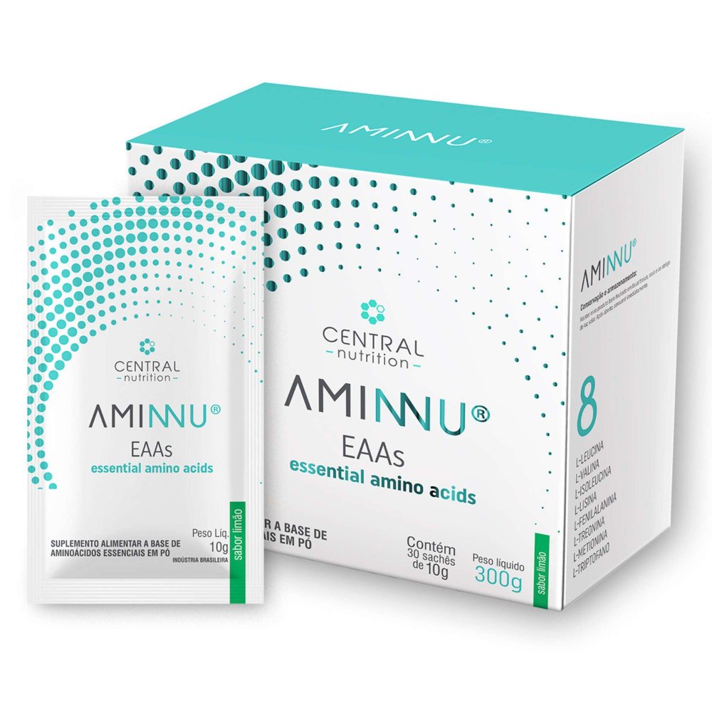 Aminnu Limão 30 saches de 10g Central Nutrition