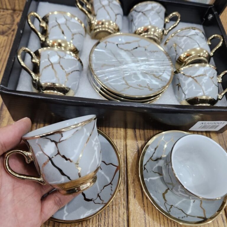 Xícara de café kit com 12 peças de Cerâmica em