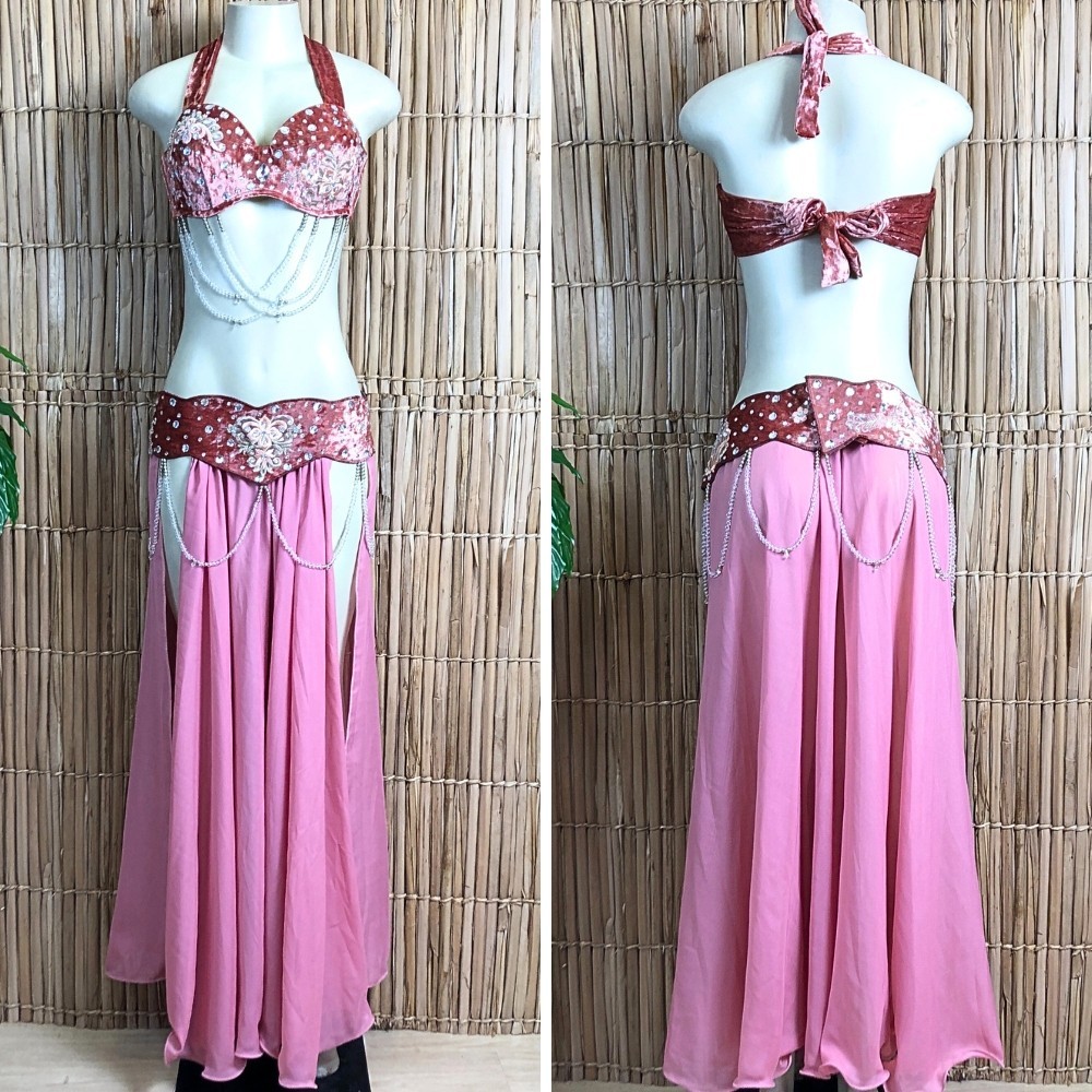 [Liquidação] Dança do Ventre Traje Bordado Completo Pronta Entrega – TPCL-704