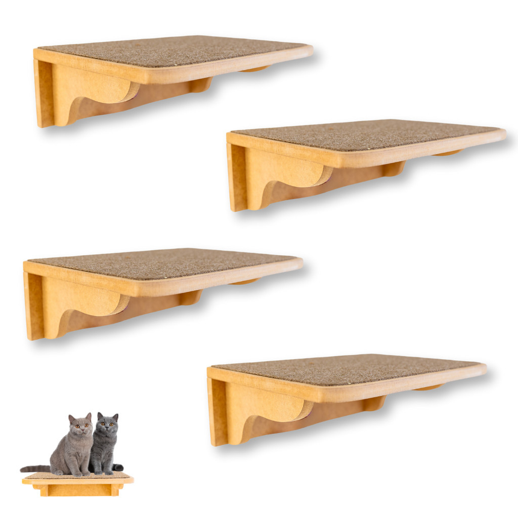 Playground Gato REFORÇADO 4 Peças Tam G Já montados Carpete Antiderrapante Parque Gato Playground