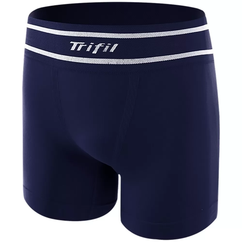 Cueca Boxer Trifil Listra Sem Costura Elástico Masculina – Marinho