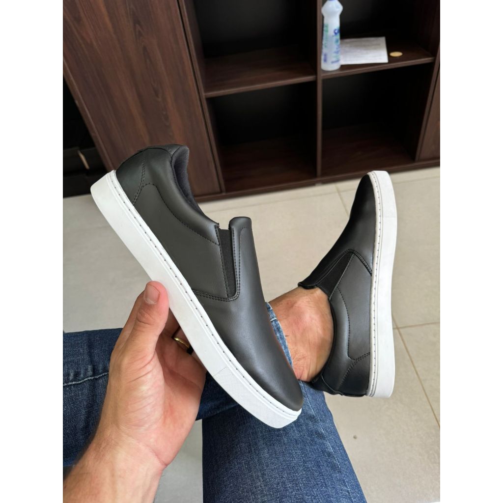 Sapatênis Slip-On Masculino Confortável Antiderrapante Casual Estiloso Fácil de Calçar