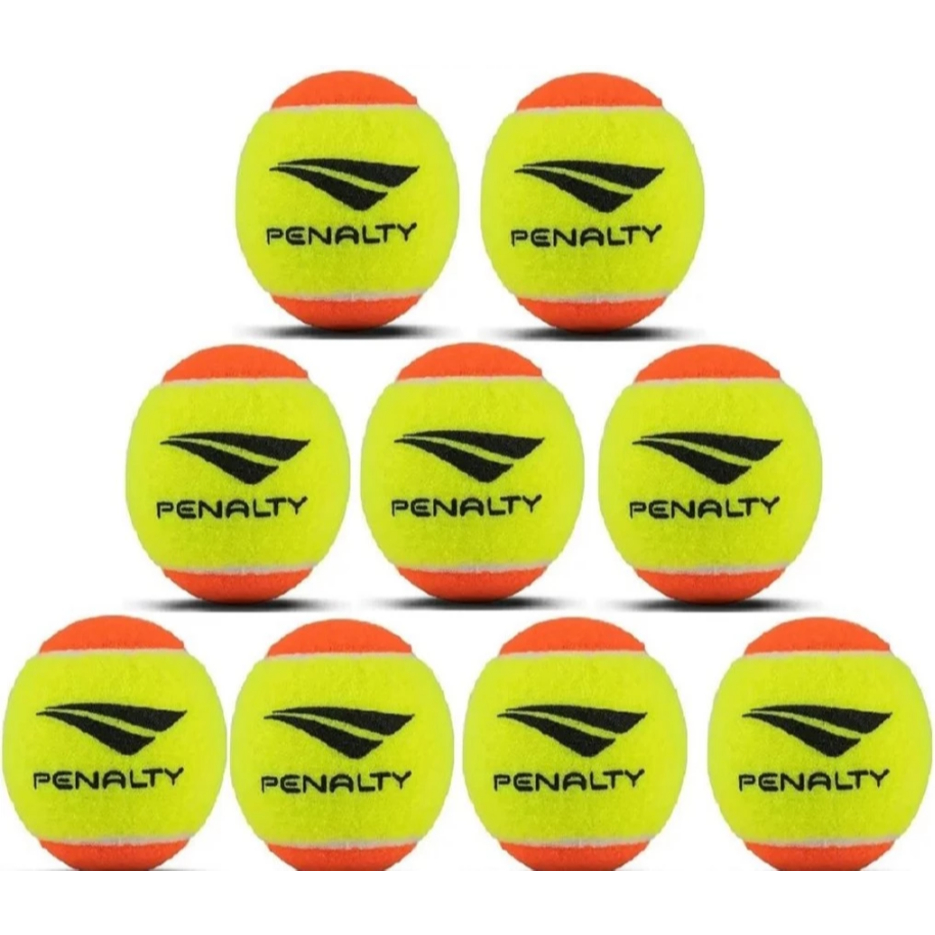 Kit com 9 Bolas de Beach Tennis Penalty Tenis Praia Stage 2