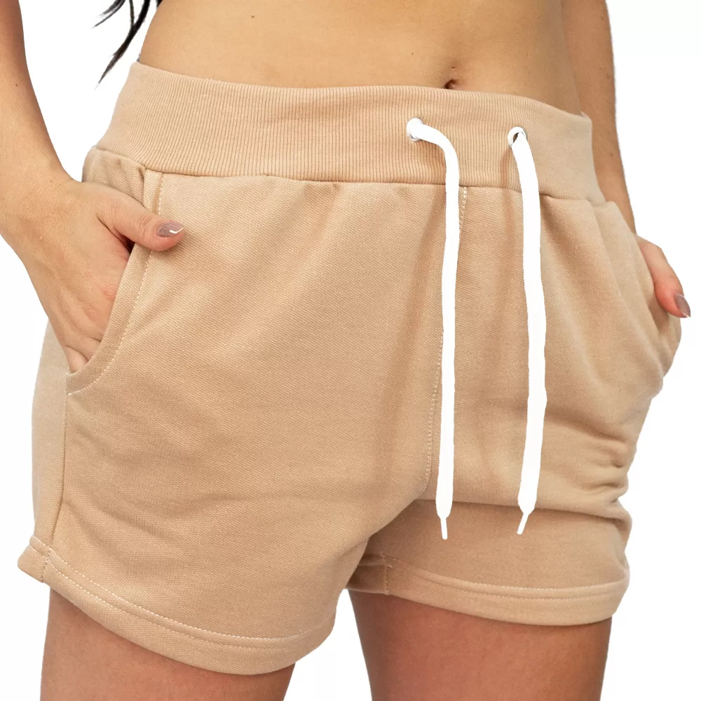 Short Feminino Moletinho Algodão Short Moletom Preto Short Algodão