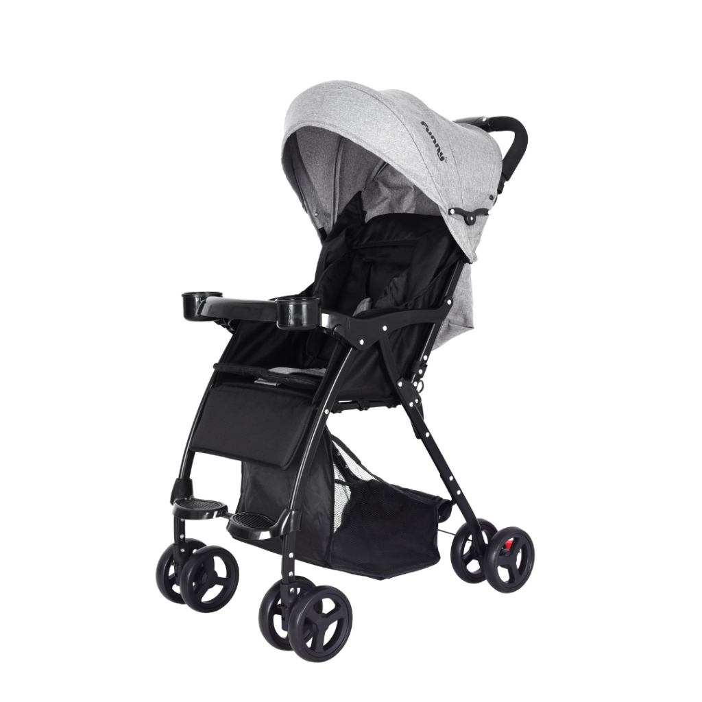 Carrinho de Bebê Funny X3 Design Confortável Seguro Dobrável