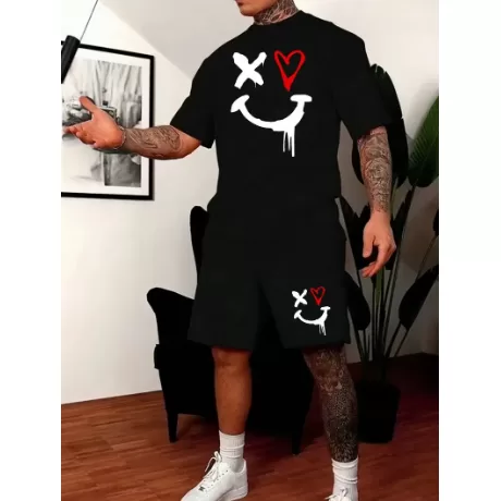Conjunto Camiseta Oversized Larga Masculina+Bermud