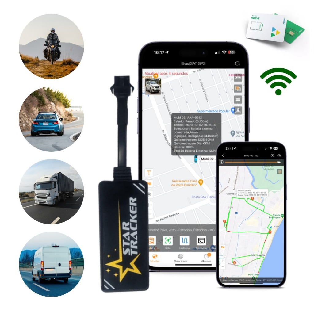 Rastreador Veicular Com Bloqueador e Aplicativo + Chip M2m Em Tempo Real