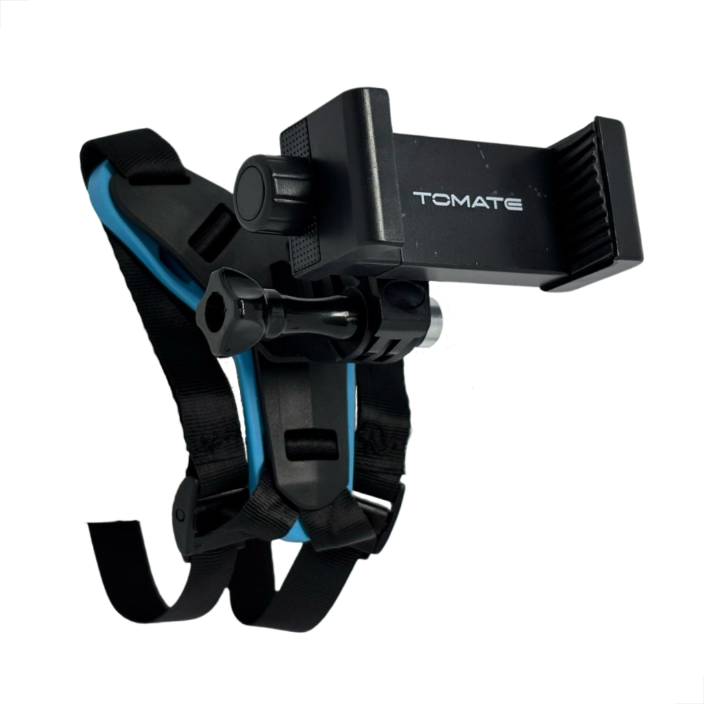 Suporte Camera Celular Capacete Queixo Gopro Sjcam Insta360 Azul