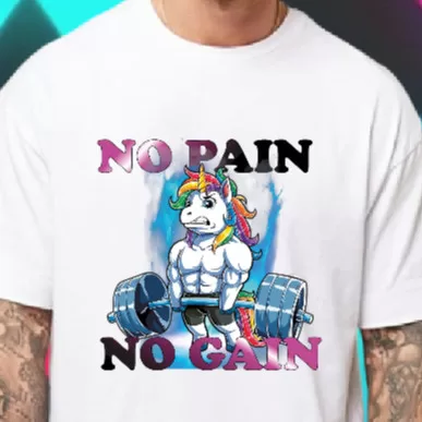 Camiseta Treino Academia – no Pain No Gain &
