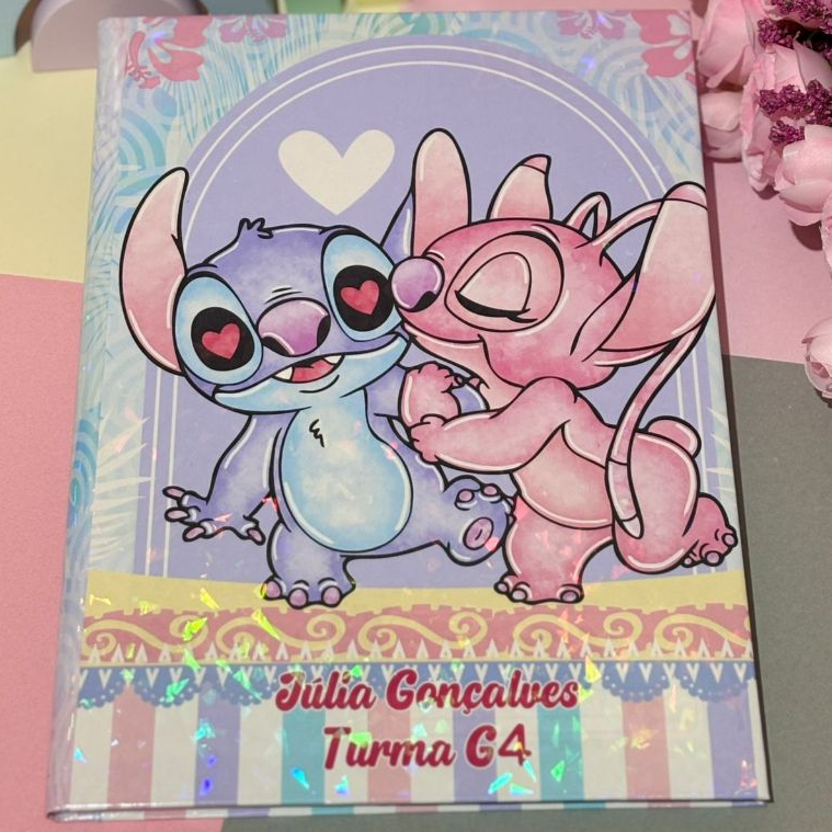Caderno Stitch brochurão personalizado com nome 8