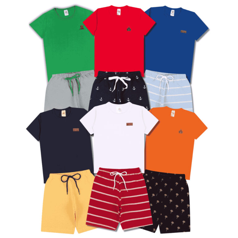Kit Básico 10 Peças Roupa Infantil Menino ou 6 P