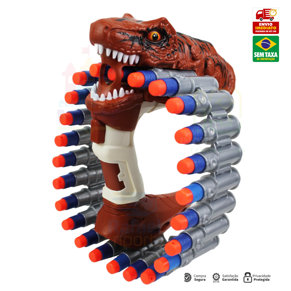 Lança Dardo Dinossauro Rival Arma Atiradora Dardos Infantil ENVIO IMEDIATO